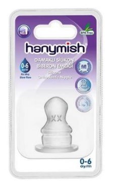 DAMAKLI SLİKON BİBERON EMZİĞİ 0-6 AY