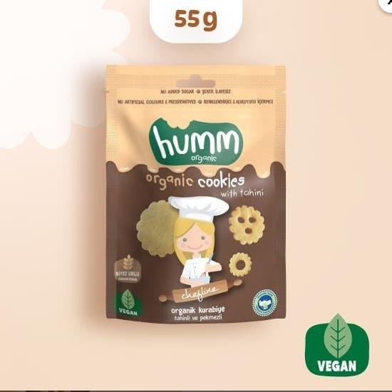 HUMM ORGANİK KURABİYE TAHİN VE PEKMEZLİ 55 GR