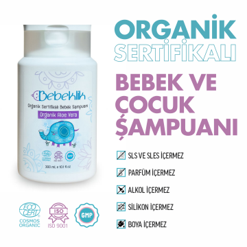 Organik Sertifikalı Aloe Vera Bebek ve Çocuk Şampuanı 300 ml