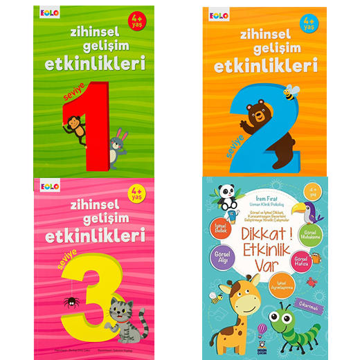 Zihinsel Gelişim Etkinlikleri 4 Yaş Seti (4 Ürün)
