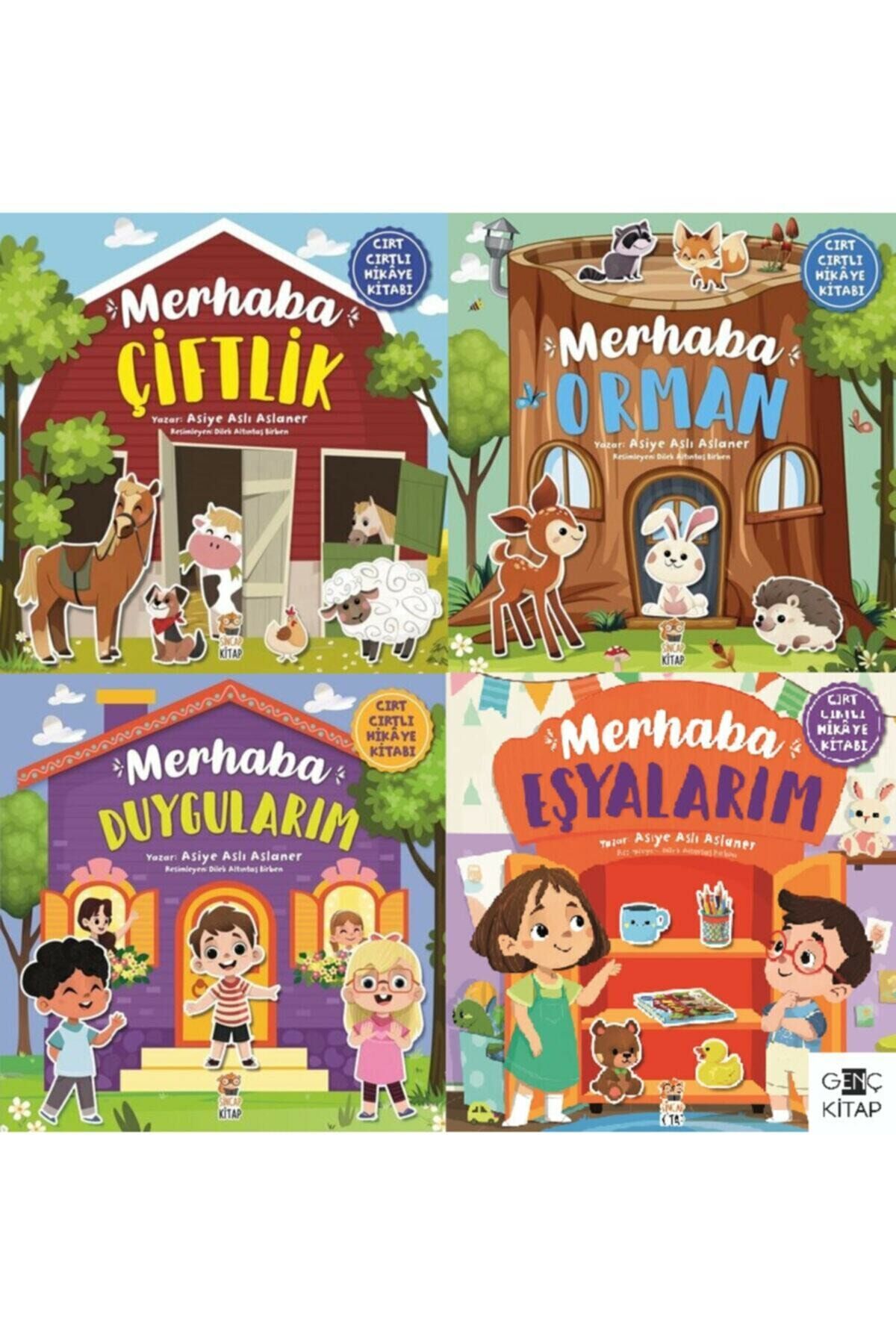 Cırt Cırtlı Hikayeler 4 Kitap Set Merhaba Çiftlik Duygularım Eşyalarım Orman