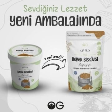 Og Natural Organik Toz Bebek Bisküvisi 240 G. +6 Ay