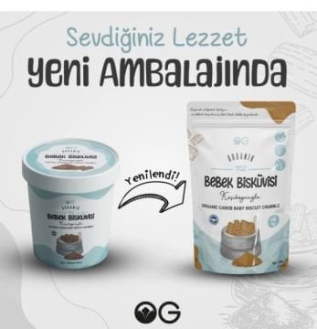 Og Natural Organik Toz  Keçiboynuzlu Bebek Bisküvisi 240 G. +6 Ay