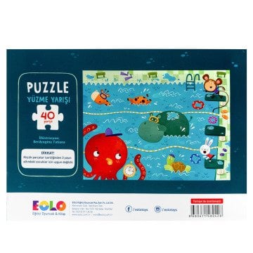 40 Parça Yer Puzzle - Yüzme Yarışı