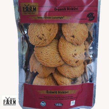 Secret Farm Organik Üzümlü Bisküvi 65 Gr.