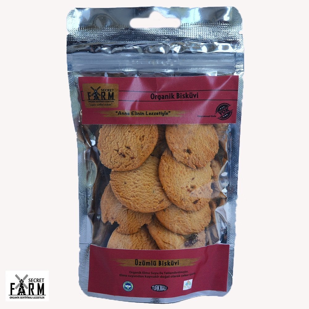 Secret Farm Organik Üzümlü Bisküvi 65 Gr.