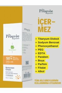 The Prouvee Reponses 50 Spf Güneş Koruyucu Krem 100 ML