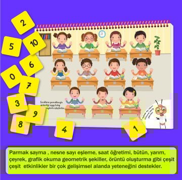 Oyna Eğlen Öğren – Cırt Cırtlı Matematik Kitabım: 3-6 yaş (Sayılar, Şekiller, Saatler, Örüntüler, Toplama, Çıkarma, Sudoku)
