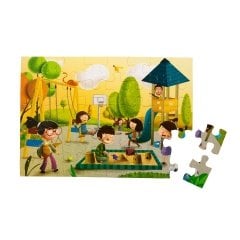 40 Parça Yer Puzzle- Parkta