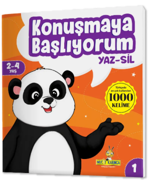 Mucit Karınca Konuşmaya Başlıyorum Serisi YAZ-SİL Kitaplar (Türkçede En Çok Kullanılan 1000 Kelime)