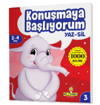 Mucit Karınca Konuşmaya Başlıyorum Serisi YAZ-SİL Kitaplar (Türkçede En Çok Kullanılan 1000 Kelime)