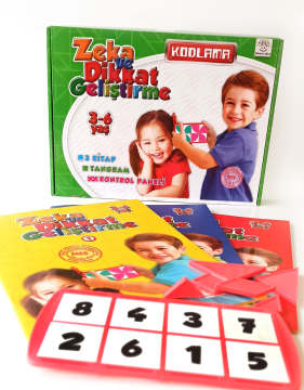 3-6 Yaş Kodlama ve Dikkat Geliştirme Seti (Zeka Testleri, Dil Gelişimi, Kalem Tutma Becerisi, Mantıksal Düşünme, Bilişsel Beceriler)