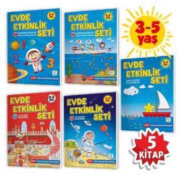 3-5 Yaş Evde Etkinlik Seti (Çizgi Çalışmaları, Sayılar, Geometrik Şekiller, Mantık Soruları, Dikkat Geliştirme)