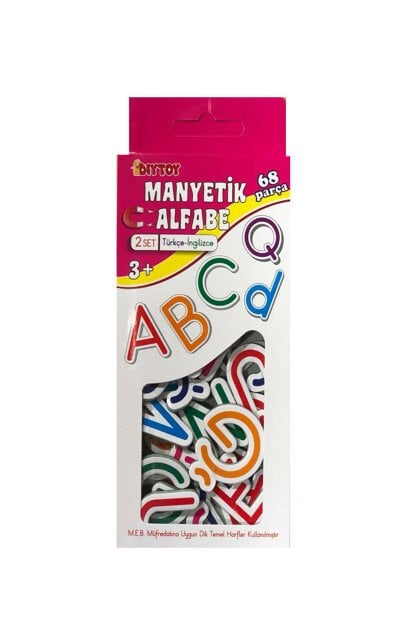 Manyetik İngilizce Alfabe ve Resimler (68 Parça)