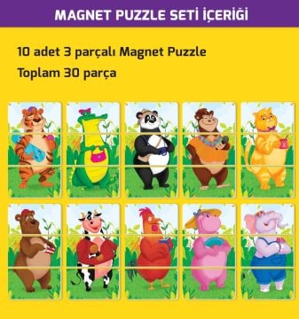 2+ Yaş Magnet Puzzle Dikkat Geliştiren Zeka Oyunu