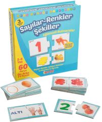 Eğlenceli Sayılar Renkler Şekiller Çocuk Puzzle