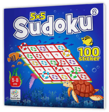 5-8 Yaş Stickerlı Sudoku Seti (Dikkat ve Zeka Geliştiren Bulmacalar Serisi, 440 Adet Çıkartma)