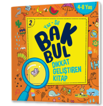 4-8 Yaş Mucit Karınca Bak Bul Dikkat Geliştiren Kitap Serisi YAZ-SİL