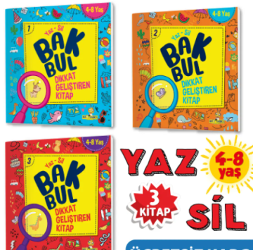 4-8 Yaş Mucit Karınca Bak Bul Dikkat Geliştiren Kitap Serisi YAZ-SİL