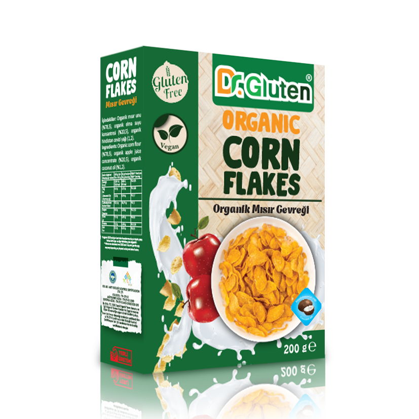 Dr. Gluten Organik Mısır Gevreği 200 g (Glutensiz)