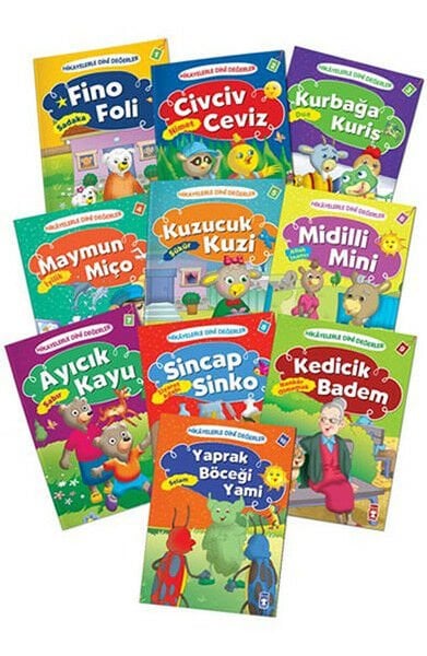 Timaş Hikayelerle Dini Değerler Set - (10 Kitap)