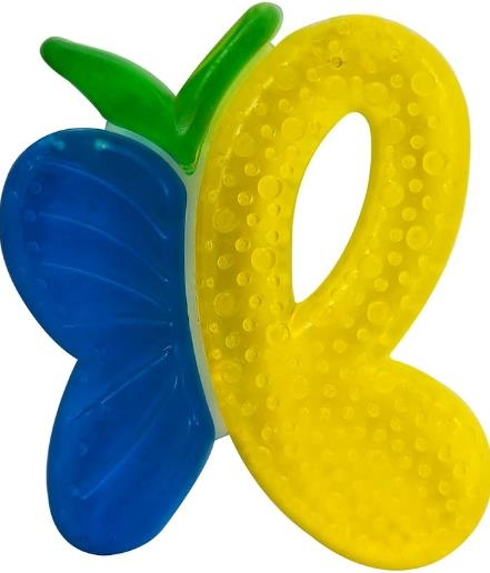 RENKLİ SULU DİŞ HALKASI SARI MAVİ KELEBEK