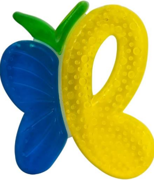 RENKLİ SULU DİŞ HALKASI SARI MAVİ KELEBEK