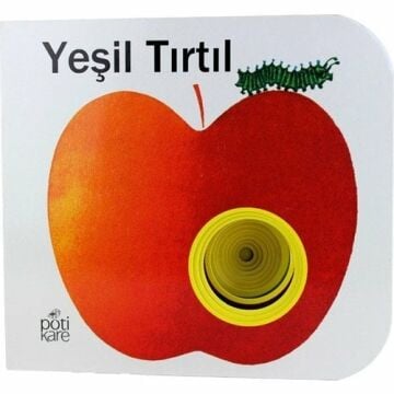 Pöti Kare Yeşil Tırtıl - Delikli Kitap