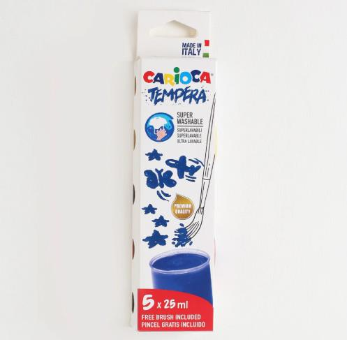 CARIOCA TEMPERA SUPER WASHABLE 5*25 ML