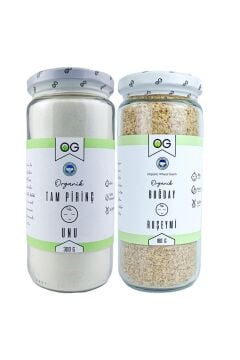 OG Natural Organik Tam Pirinç Unu ve Organik Buğday Ruşeymi Seti