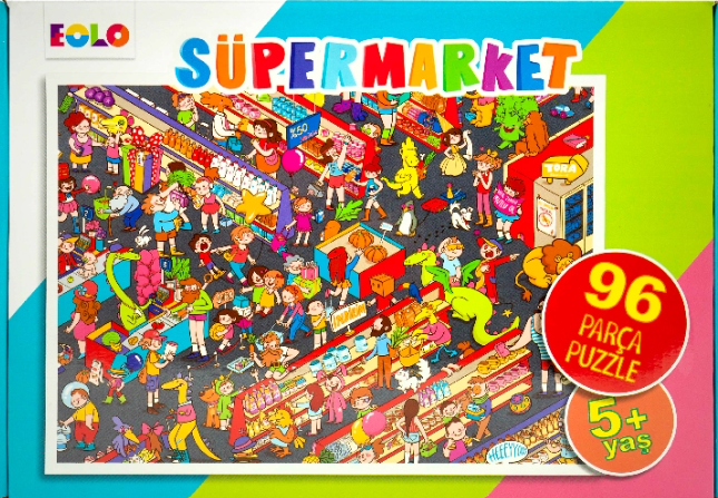 96 Parça Yer Puzzle – Süpermarket