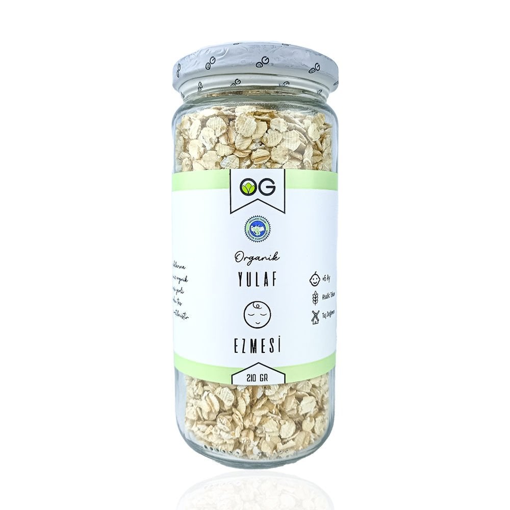 Og Natural Organik Yulaf Ezmesi Cam Kavanoz 210 Gram