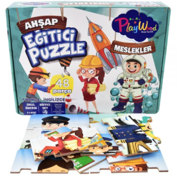 Eğitici Ahşap Puzzle Meslekler
