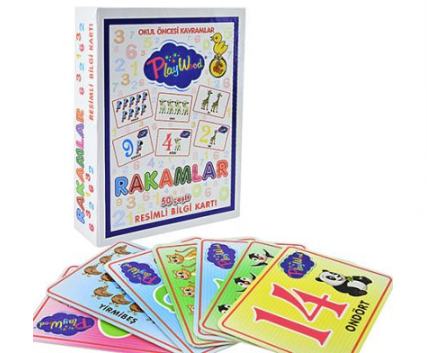 Eğitici Resimli Bilgi Kartı-Rakamlar