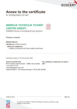 Organik Sertifikalı Aloe Vera Bebek ve Çocuk Şampuanı 300 ml