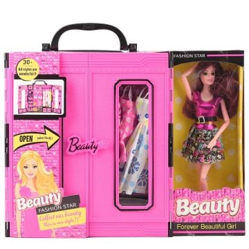 Beauty Aksesuarlı Bebekli Gardrop