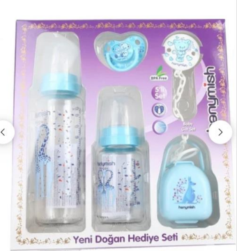 Hanymish 5'li Biberon Emzik Seti mavi
