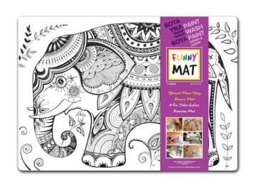 Akademi Çocuk Funny Mat - Fil - Mandala