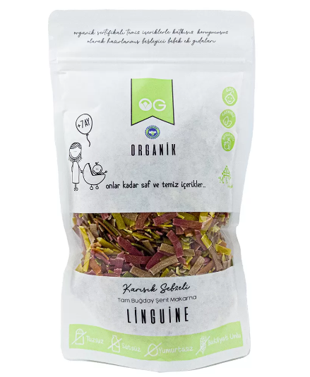 Og Organik Karışık Sebzeli Tam Buğday Linguine 200 Gr