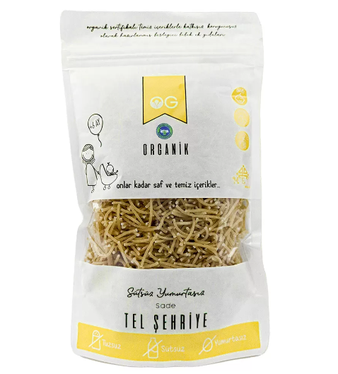 Og Organik Sütsüz Yumurtasız Sade Tel Şehriye 180 Gr