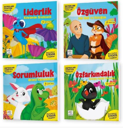 YÜKSELEN ZEKA DUYGU EĞİTİMİ EMOJİLİ MASALLAR SERİSİ 4 LÜ SET KİTAP