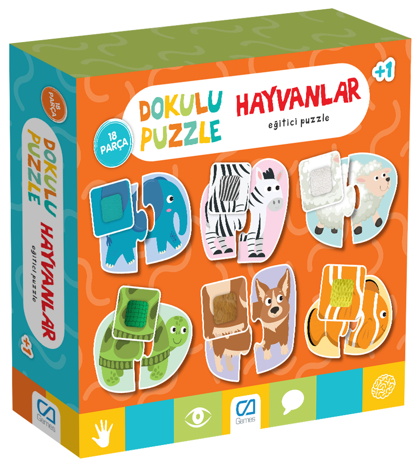CA Games Dokulu 18 Parça Puzzle Hayvanlar