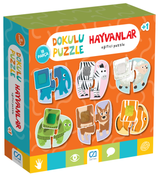 CA Games Dokulu 18 Parça Puzzle Hayvanlar