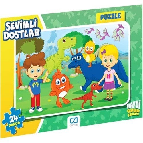 CA Games 24 Parça Sevimli Dostlar Frame Puzzle - 1