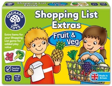 Shopping List Fruit & Veg 3-7 Yaş