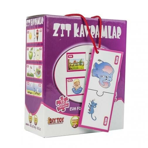 Zıt Kavramlar Kutulu Puzzle
