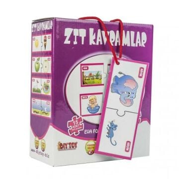 Zıt Kavramlar Kutulu Puzzle