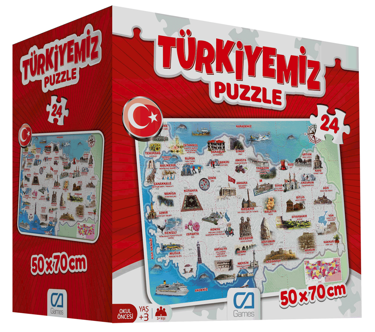 CA Games 24 Parça Türkiyemiz Yer Puzzle