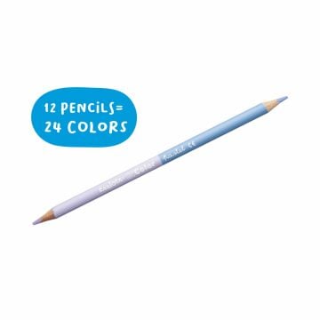 Carioca Çift Taraflı Kuru Boya Kalemi Pastel Renkler 12´Li (24 Renk)