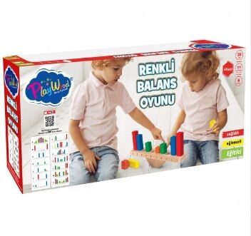 Ahşap Renkli Balans Oyunu